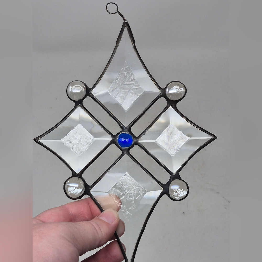 Stained Glass SnowFlake Suncatcher